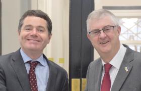 Minister Donohoe with Welsh Finance Minister Mark Drakeford