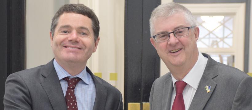 Minister Donohoe with Welsh Finance Minister Mark Drakeford